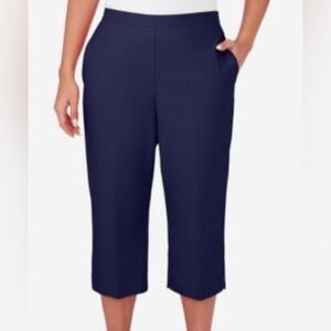 LOFT Deep Blue Dress Capri Wide Leg Pants